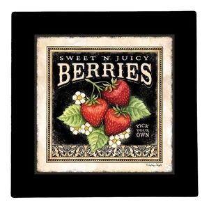 Vintage Strawberry Fruit Sign